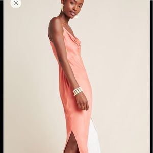 Coral Elyse Bias Slip Midi Dress (S)